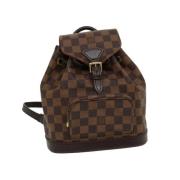 Brugt Brunt Lærred Louis Vuitton Montsouris Boston Taske