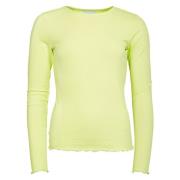 Kvinders Natalia Rund Hals Bluse LS - Lys Lime