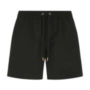 Sort polyester svømmeshorts