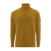 Turtleneckhals Sweater, Mørk Gul