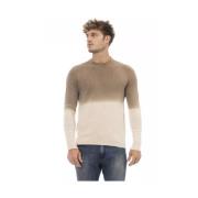 Beige Alpaca Læder Sweater