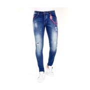 Jeans med Splatter til Mænd - 1036