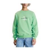 Oversized Monologo Sweatshirt med rund halsudskæring