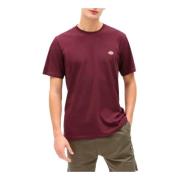 Herre Bordeaux Rund Hals T-shirt