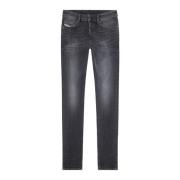 Slim-Fit Sorte Stretch Jeans