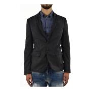 Grå Bomuld Herre Blazer - Mod.S74BN0386S41832