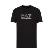 Sort EA7 T-Shirt, Regular Fit