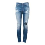 Skinny Fit Slidte Jeans