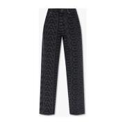 Monogram Denim Pant med Jacquard Logo