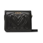 Sort Polyurethan Love Moschino Crossbody Tas