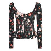 Blomsterprint Korsetbluse