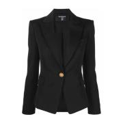 Klassisk Sort Uld Blazer