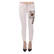 Queen Of Hearts Hvide Skinny Jeans