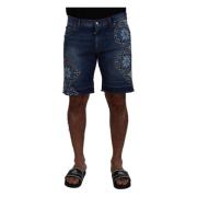 Blå Denim Shorts