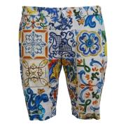 Majolica Print Bomuld Chinos Shorts