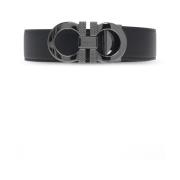 Reversible leather belt