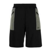 To-farvet elastiske track shorts