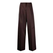 Wide Leg Uld Gabardine Bukser