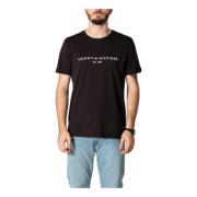 Herre Sort Print T-shirt