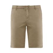 Stretch Bomuld Gabardine Slim Fit Chino Bermuda Shorts