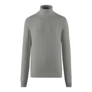 Bomuld og Uld Tricot Turtleneck Sweater