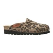 Kvinder Slipper/Clog - Brun Jaguar Filt