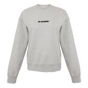 Grå Sweatshirt med Tidløs Æstetik og Sporty Design