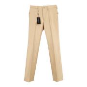 Chino-stil bukser i beige viskose