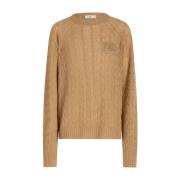 Brun Sweaters med 3D-effekt Pegaso Broderi