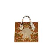 Chic Shopping Taske med Central Park Canvas og Ruskind Sider