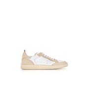 Beige Sneakers med Vintage Look