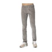 Slim Fit Corduroy Jeans i Taupe Grå