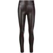 Brun Vegan Læder Formende Leggings