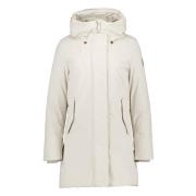 Beige Vinter Parka Jakke