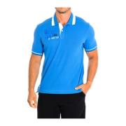 Blå-Hvid Kortærmet Polo Shirt