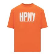 Orange Logo Print T-shirt