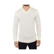 Luksuriøs Uld Blandet V-hals Sweater