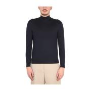 Merino Wool Choker Crew-Neck Sweater