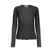 Mesh Sparkle LS Top - Sort Guld Folie Dot