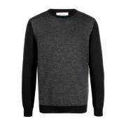 Italiensk Uld Crew-Neck Strik