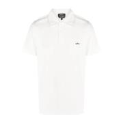 Hvide Polo T-shirts med Logo Broderi