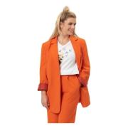 Stilfuld Orange Blazer med Sidelommer