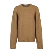 Brun Uld Crew Neck Sweatshirt