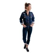 Patch Denim Jumpsuit