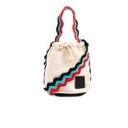 Woven bucket bag