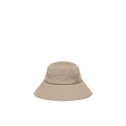 Bredskygget Beige Hat med Logo