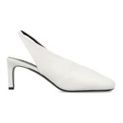 Lukkede Porcelæn Højhælede Slingback Pumps