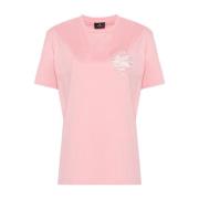 Blomstermotiv Crewneck T-shirt