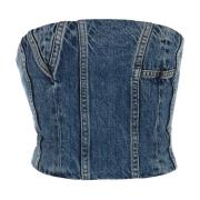 Denim Bustier Top