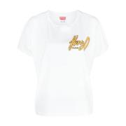 Logo-Print Bomuld T-Shirt